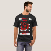 T-shirt né pour pêcher, forcé de travailler (Devant entier)