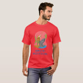 T-shirt Né pour pêcher, forcé d'enseigner (Devant entier)