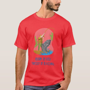 T-shirt Né pour pêcher, forcé d'enseigner