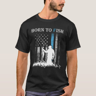 T-shirt Né pour pêcher mais forcé de travailler Citation d