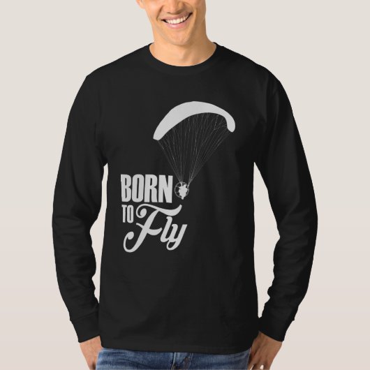 T-shirt Né Pour Pilote Paramoteur De Vol (Devant)