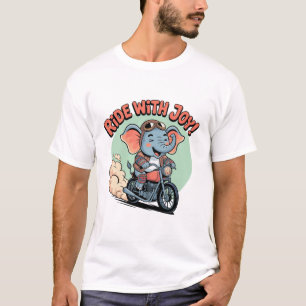 T-shirt Né pour rouler éléphant tatoué drôle