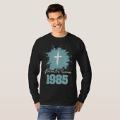 T-shirt Né pour servir 1985 (Devant entier)