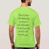 T-shirt Ne poursuivez pas le papillon (Dos)