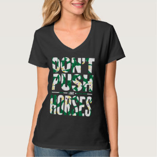 T-shirt Ne poussez pas les chevaux boho fleurs aquarelle