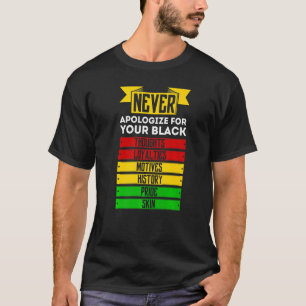 T-shirt Ne Présentez Jamais Vos Excuses Pour Votre Blackne