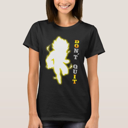 T-shirt Ne quittez pas la citation motivationnelle, fitnes (Devant)