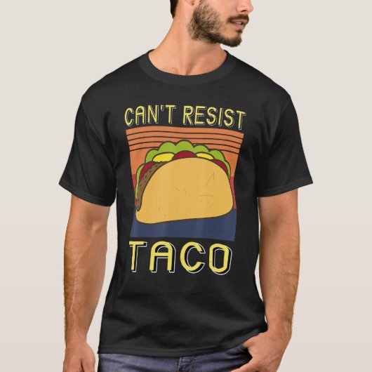 T-shirt Ne résiste pas aux conceptions Taco Retro Taco act (Devant)
