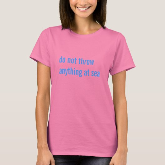 T-shirt ne rien jeter en mer (Devant)