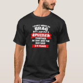 T-shirt Ne Signifie Pas Braquer, Mettre Puzzle Ensemble 1J (Devant)