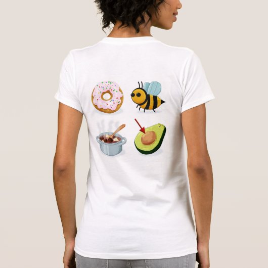 T-shirt Ne Sois Pas Stupide Rébus (dos) (Dos)