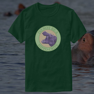 T-shirt Ne sois pas un hippocrite - Hippo africain pourpre