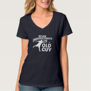 T-shirt Ne Sous-Estimez Jamais L'Ancien Type Drôle Disque 