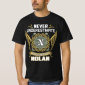 T-shirt Ne Sous-Estimez Jamais Le Pouvoir D'Un Nolan (Devant)