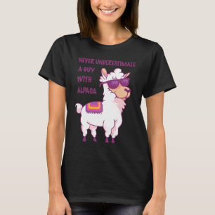 T-shirt Ne sous-estimez jamais un type avec une citation A