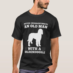 T-shirt Ne sous-estimez jamais un vieil homme avec un Gold