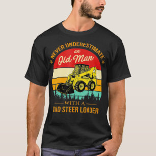 T-shirt Ne sous-estimez jamais un vieil homme avec un skid