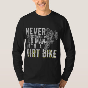 T-shirt Ne sous-estimez jamais un vieil homme avec un vélo