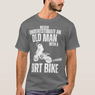 T-shirt Ne sous-estimez jamais un vieil homme avec un vélo