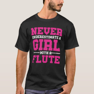 T-shirt Ne sous-estimez jamais une fille avec une musique