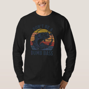 T-shirt Ne soyez pas une canne à pêche au bass idiot Vinta