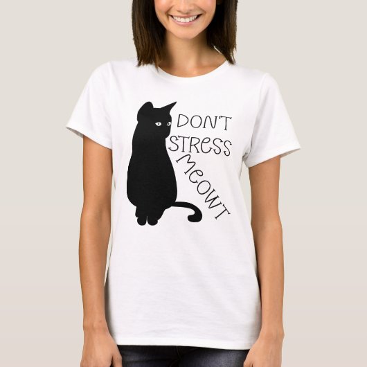 T-shirt Ne stresse pas Meowt (Devant)