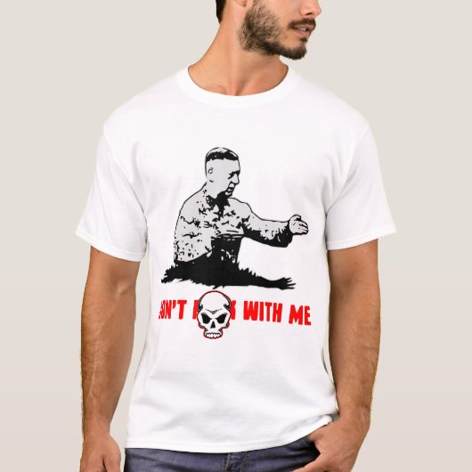 T-shirt Ne t’emballe pas avec moi couteau main ©WhiteTiger (Devant)