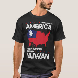 T-shirt Né Taïwanais Taïwan Amérique États-Unis Citoyennet