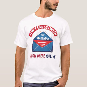 T-shirt Ne touchez pas à l'humour du facteur