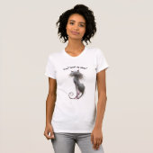 T-shirt Ne touchez pas à mes chaussures Chat (Devant entier)