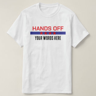 T-shirt Ne touchez pas à vos mots ici rouge blanc bleu