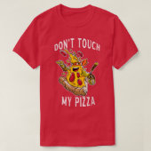 T-shirt ne touchez pas ma pizza, mangez des citations de p (Design devant)