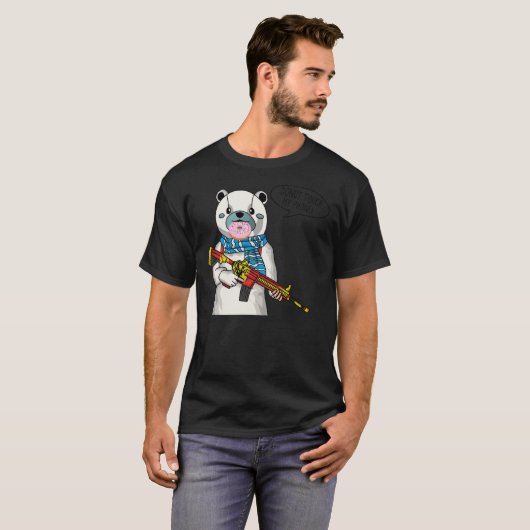 T-shirt Ne Touchez Pas Mon Panda Téléphone Avec Un T-Shir  (Devant entier)
