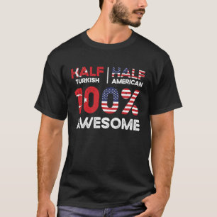 T-shirt Né Turc Turquie Américain Citoyenneté USA