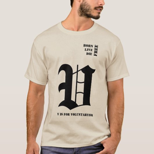 T-shirt Né vivez meurent librement (Devant)