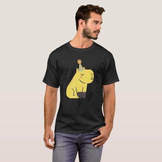 T-shirt Ne vous inquiétez pas être capable Happy Capybara (Devant entier)