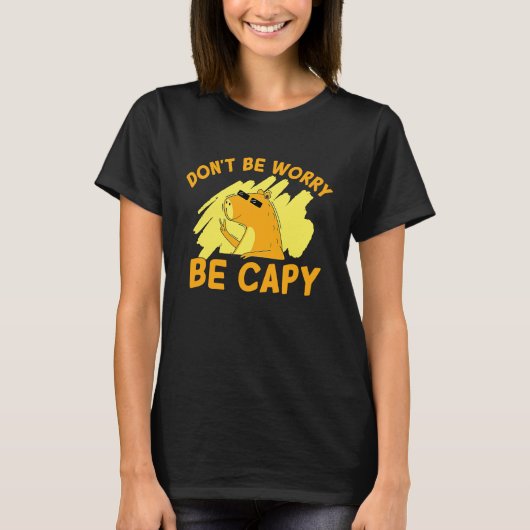 T-shirt Ne vous inquiétez pas être Capy Funny Capybara Rod (Devant)