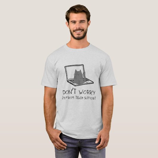 T-shirt Ne vous inquiétez pas Je suis du support technique (Devant entier)