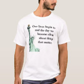 T-shirt Ne vous taisez jamais sur les choses qui comptent. (Devant)