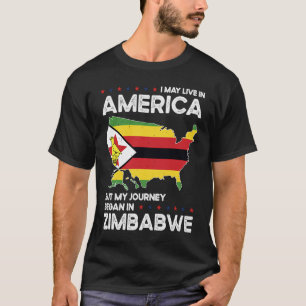 T-shirt Né Zimbabwe Zimbabwe Etats-Unis