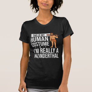 T-shirt Neanderthal Caveman Femme Crâne Cadeau