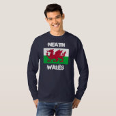 T-shirt Neath, Pays de Galles avec drapeau gallois (Devant entier)