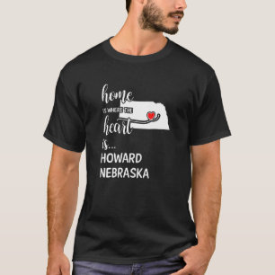 T-shirt Nebraska Home Est Là Où Le Coeur Est Howard Comté
