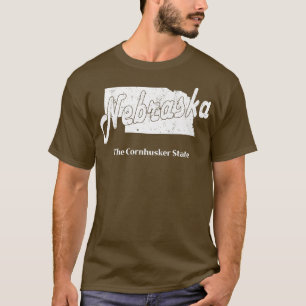 T-shirt Nebraska NE Vintage Design Sports Home State Map M