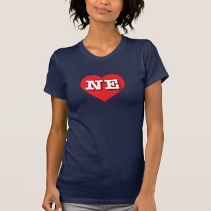 T-shirt Nebraska Red Heart - J'aime NE