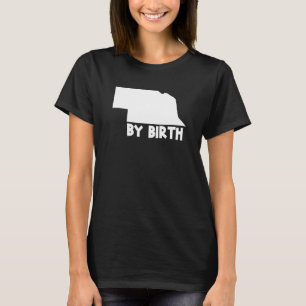 T-shirt Nebraska State By Birth Home Us Carte