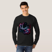 T-shirt Nebula Pulse - Rythme Cardiaque Sci-Fi Art Vectori (Devant entier)