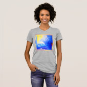 T-shirt Nebula Stars Bleu, Jaune et Lait Blanc. Commandez  (Devant entier)