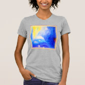 T-shirt Nebula Stars Bleu, Jaune et Lait Blanc. Commandez (Devant)
