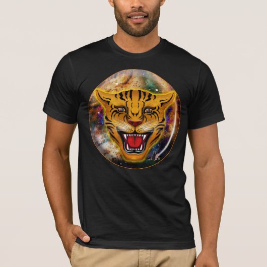 T-shirt Nebula Tiger Snarling (Devant)